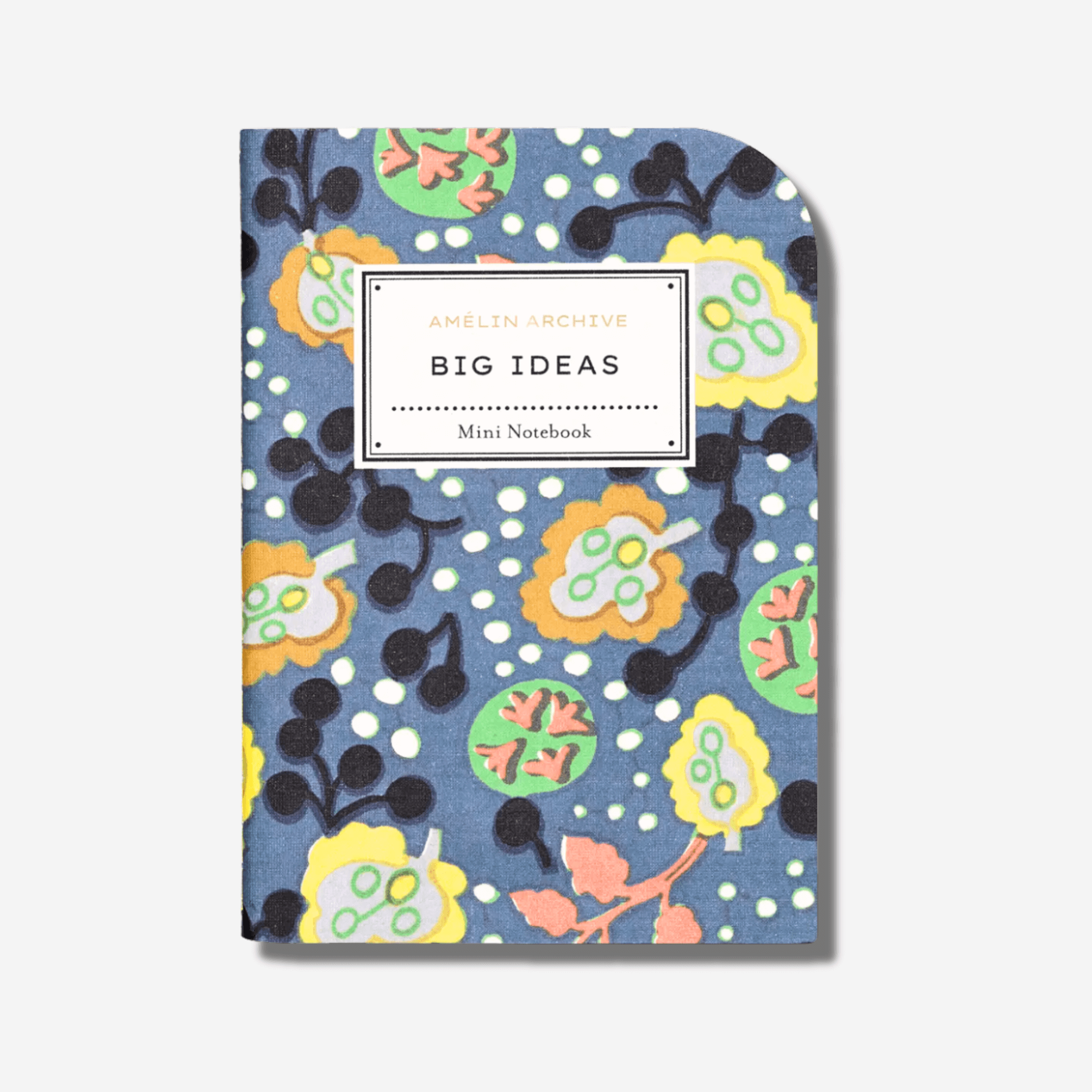 Big Ideas mini notebook with colorful floral design, ideal for jotting down inspiration and big ideas.