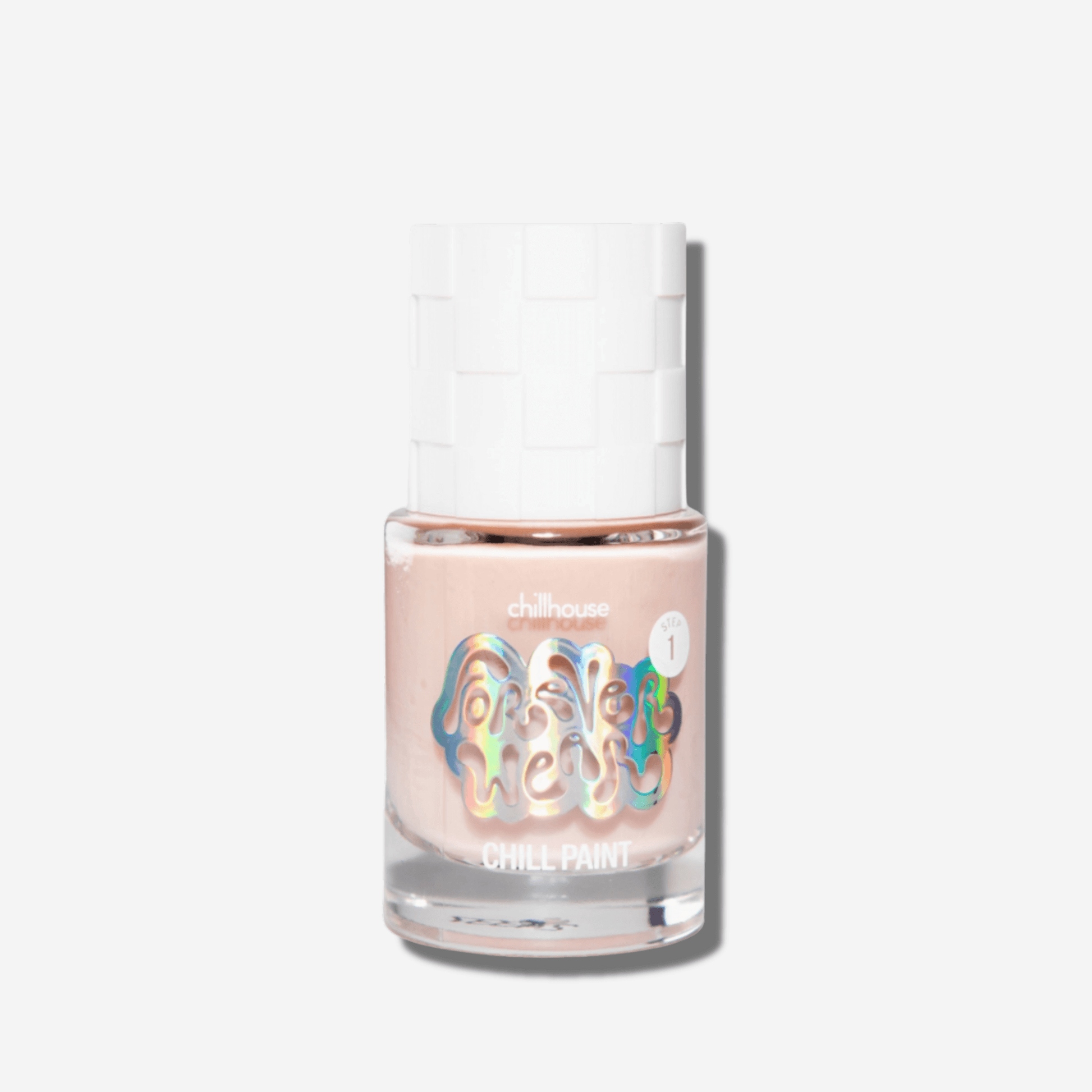 Forever Wear Chill Paint in Rose Milk, a pinky nude nail polish for a flawless mani.