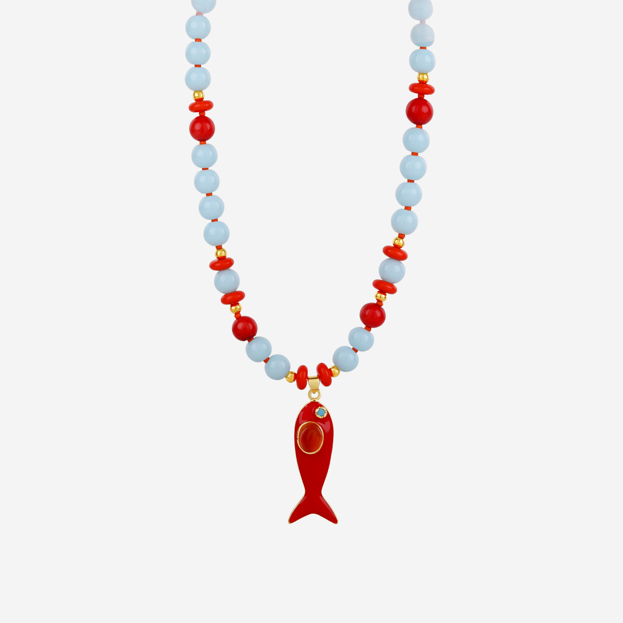 Coral Reef Fish Charm Necklace