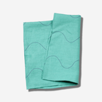 WAVY LINEN TEA TOWEL - AQUA