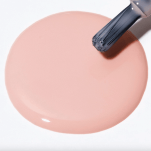 Swatch of Forever Wear Chill Paint in Rose Milk, a soft pinky nude nail polish with a brush.