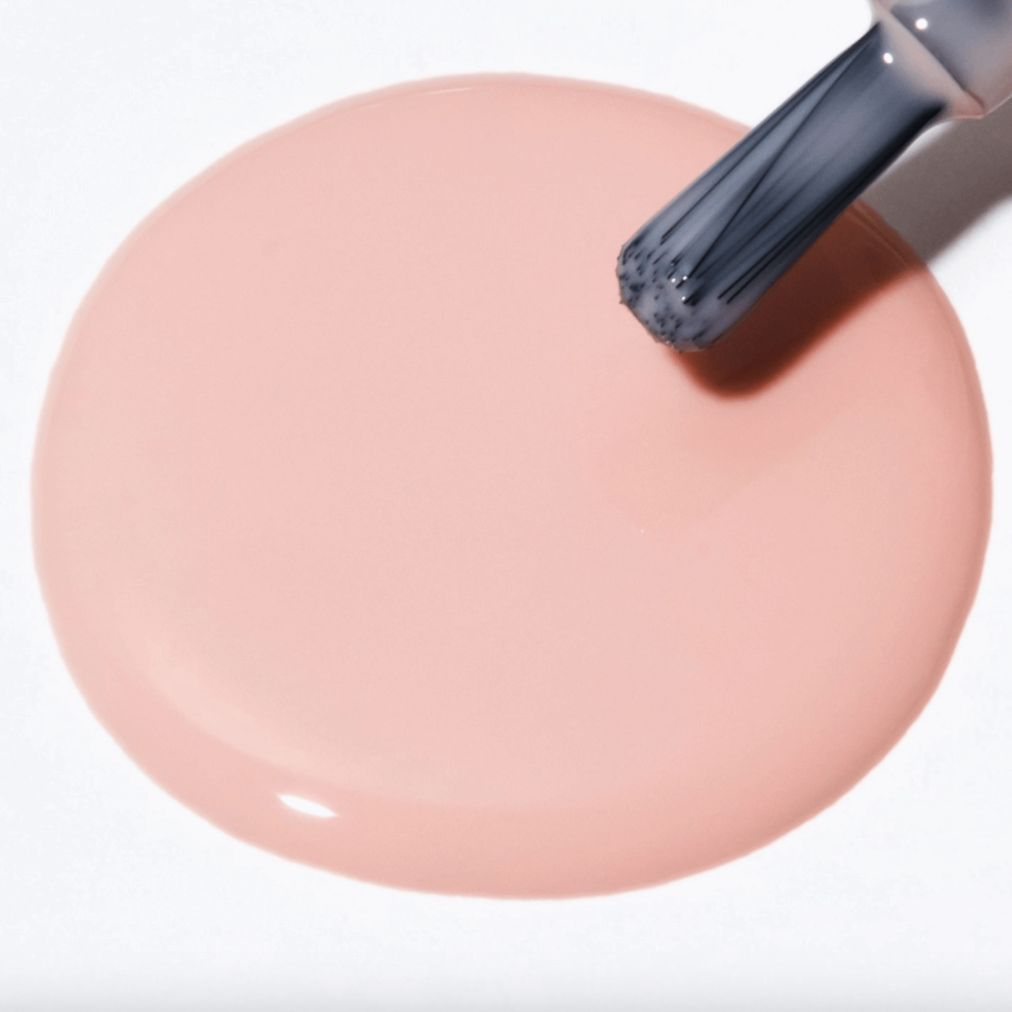 Swatch of Forever Wear Chill Paint in Rose Milk, a soft pinky nude nail polish with a brush.