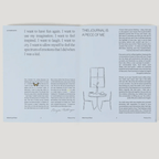 Open pages of the Pieces of You Journal showcasing heartfelt notes and reflections for self-discovery.