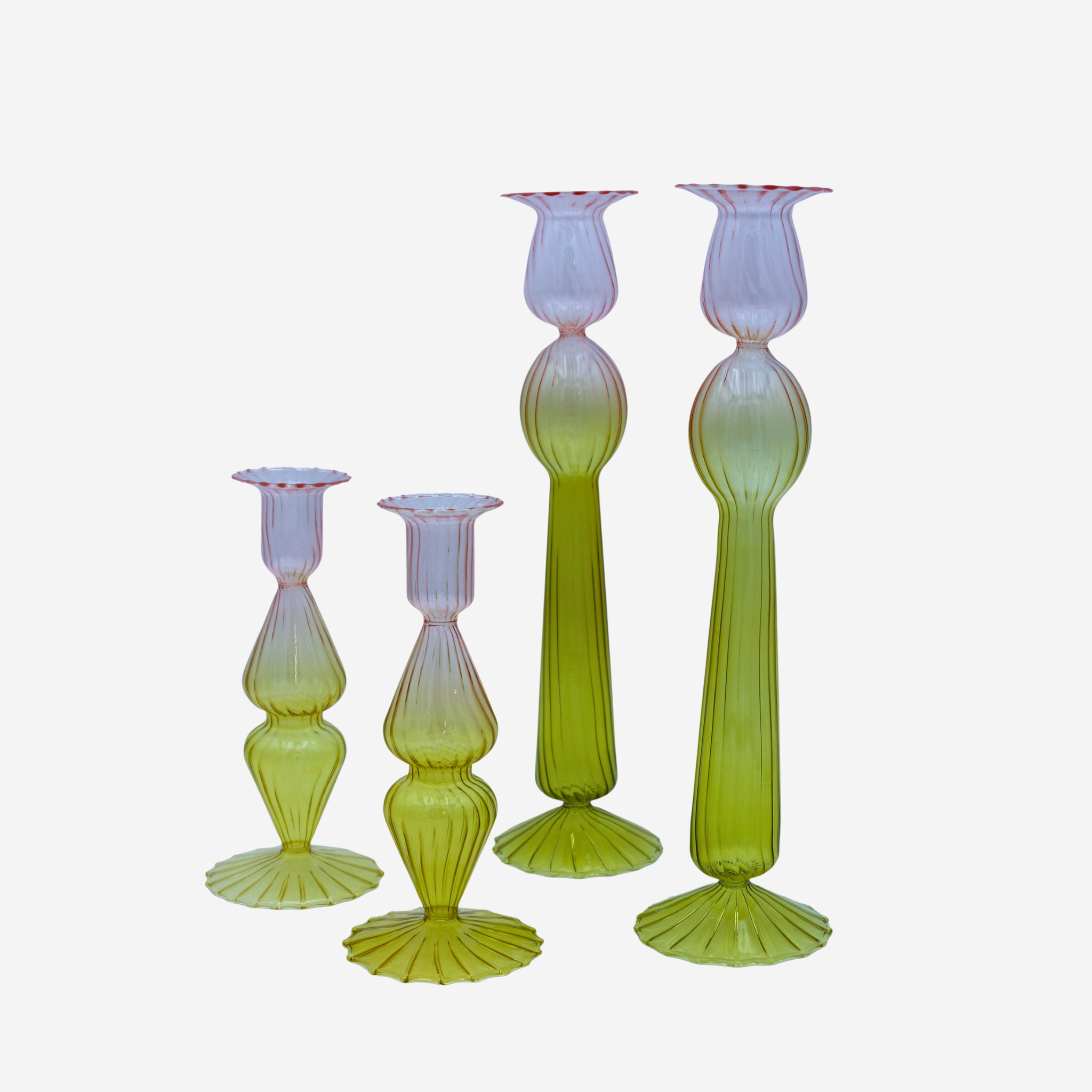 Bergamot Met Rose Candle Holder - Set of 4