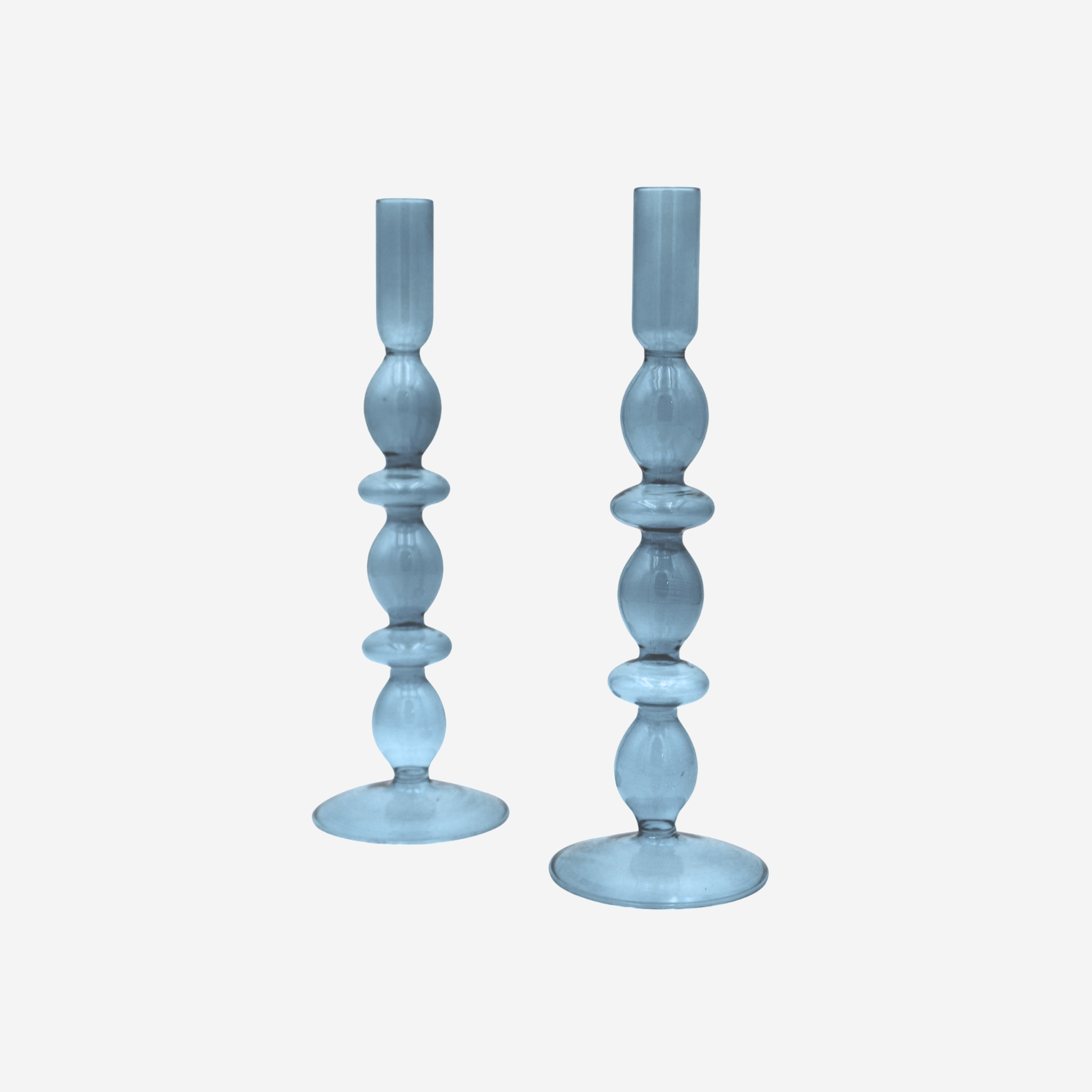 Azure Blue Candle Holder - Set of 2