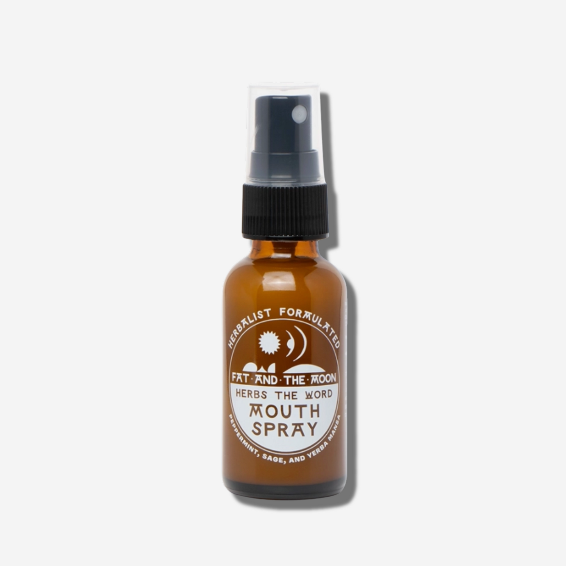 Herbs the Word Mouth Spray from Fat and the Moon, a herbal breath freshener with sage and peppermint.