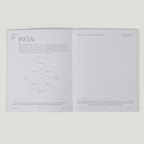 Open journal page featuring an 'Ikigai' prompt and exploration of purpose and passion.