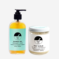 EARTH TU FACE FRESH SHOWER SET featuring Shower Gel and Salt Scrub for a rejuvenating shower experience.