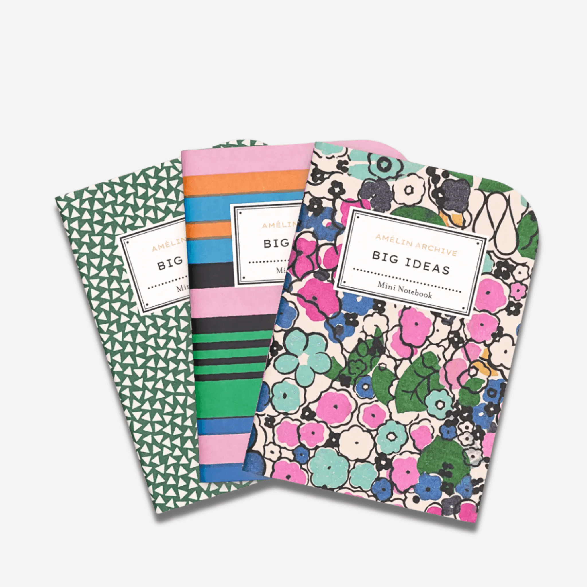 BIG IDEAS NOTEBOOK, SET OF 3 -  BAYADERE/FLORALE/TATE