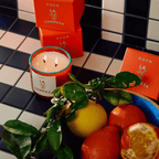 Roen La Condesa candle with vibrant citrus fruits, capturing the essence of Mexico City's charm.