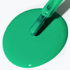 Vibrant jade green nail polish from Forever Wear Chill Paint, showcasing a glossy gel-like finish.