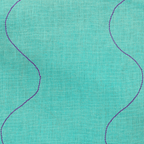 WAVY LINEN TEA TOWEL - AQUA