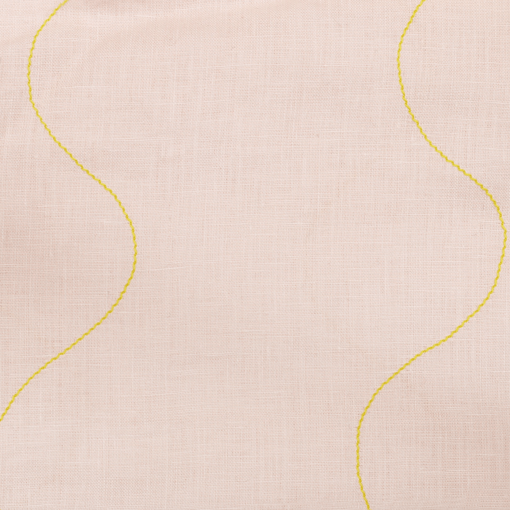 WAVY LINEN TEA TOWEL - LIGHT PINK