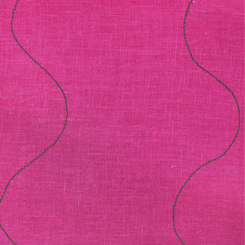 WAVY LINEN TEA TOWEL - PINK