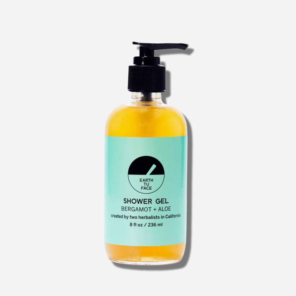 EARTH TU FACE FRESH SHOWER SET Shower Gel with bergamot and aloe in an 8 oz bottle