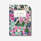 Colorful big ideas mini notebook featuring a floral design, perfect for jotting down notes and sketches.