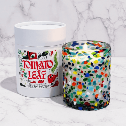 TOMATO LEAF BUBBLE GLASS CANDLE
