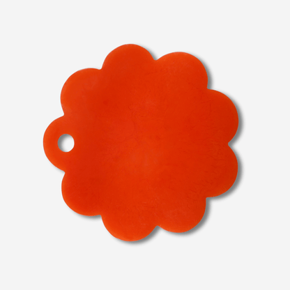 9" SCALLOP RESIN CHEESE CHARCUTERIE BOARD - ORANGE
