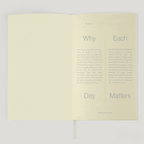 Open Day Planner page highlighting 'Why Each Day Matters' for mindful reflection and daily prioritization.