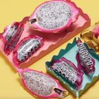 Colorful dragon fruit hair claw clips inspired by tropical sweetness, perfect for stylish hair days.