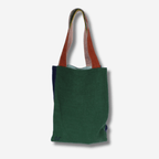 Small linen tote bag in Wanderer design, featuring a two-tone exterior and lightweight, reversible functionality.