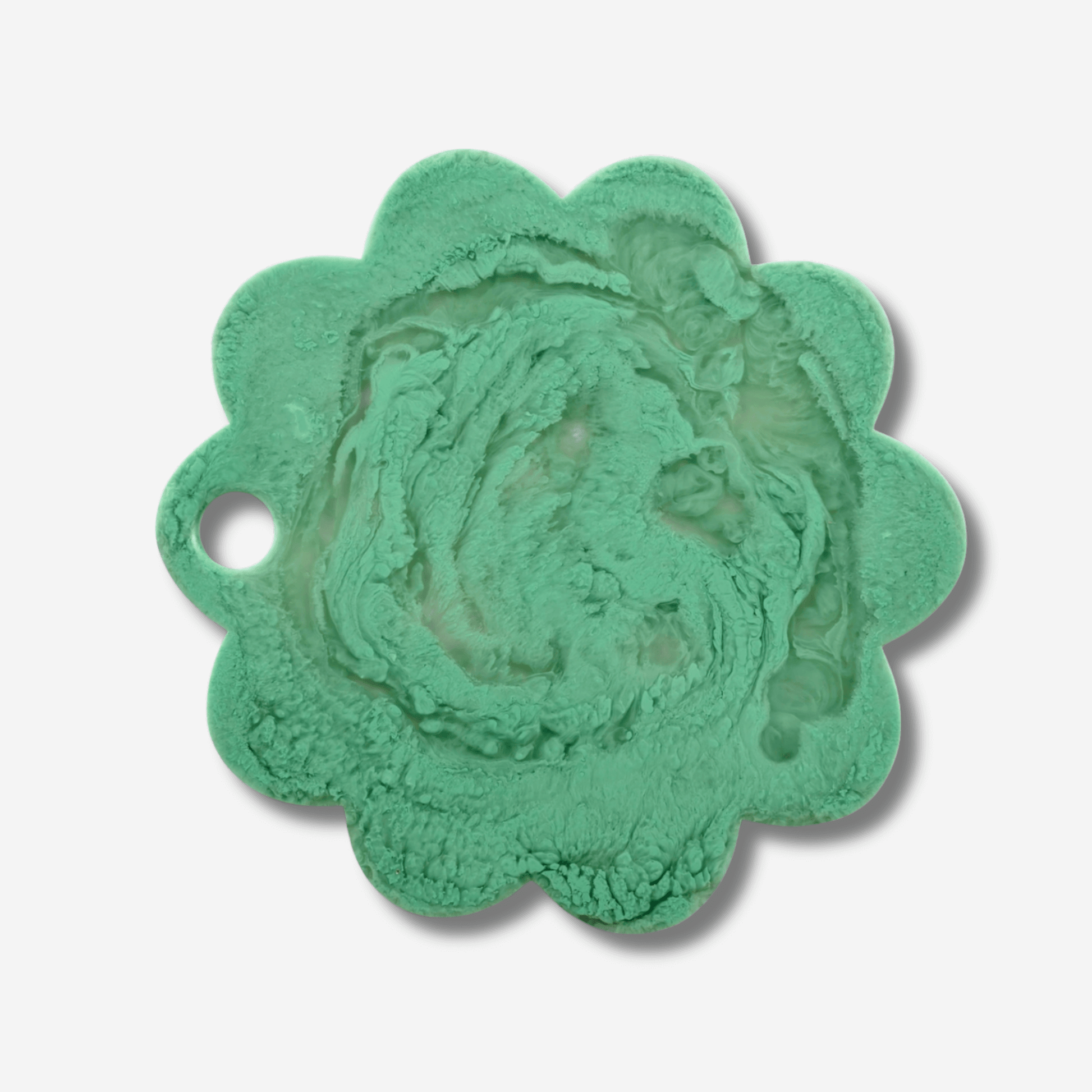 12" SCALLOP RESIN CHEESE CHARCUTERIE BOARD - GREEN