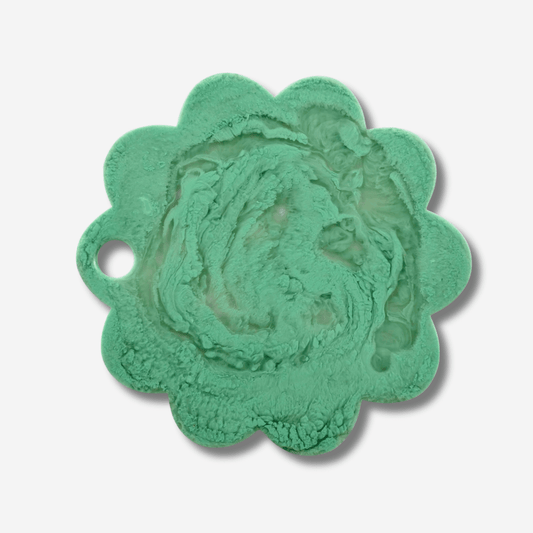 12" SCALLOP RESIN CHEESE CHARCUTERIE BOARD - GREEN