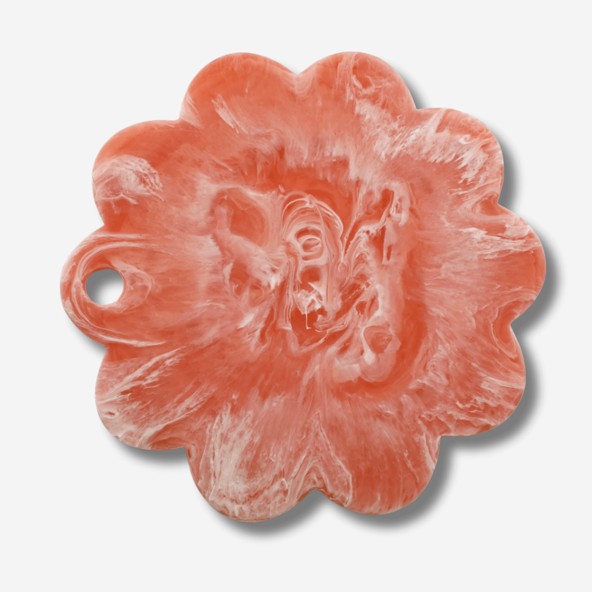 12" SCALLOP RESIN CHEESE CHARCUTERIE BOARD - PINK
