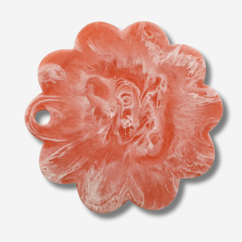 12" SCALLOP RESIN CHEESE CHARCUTERIE BOARD - PINK