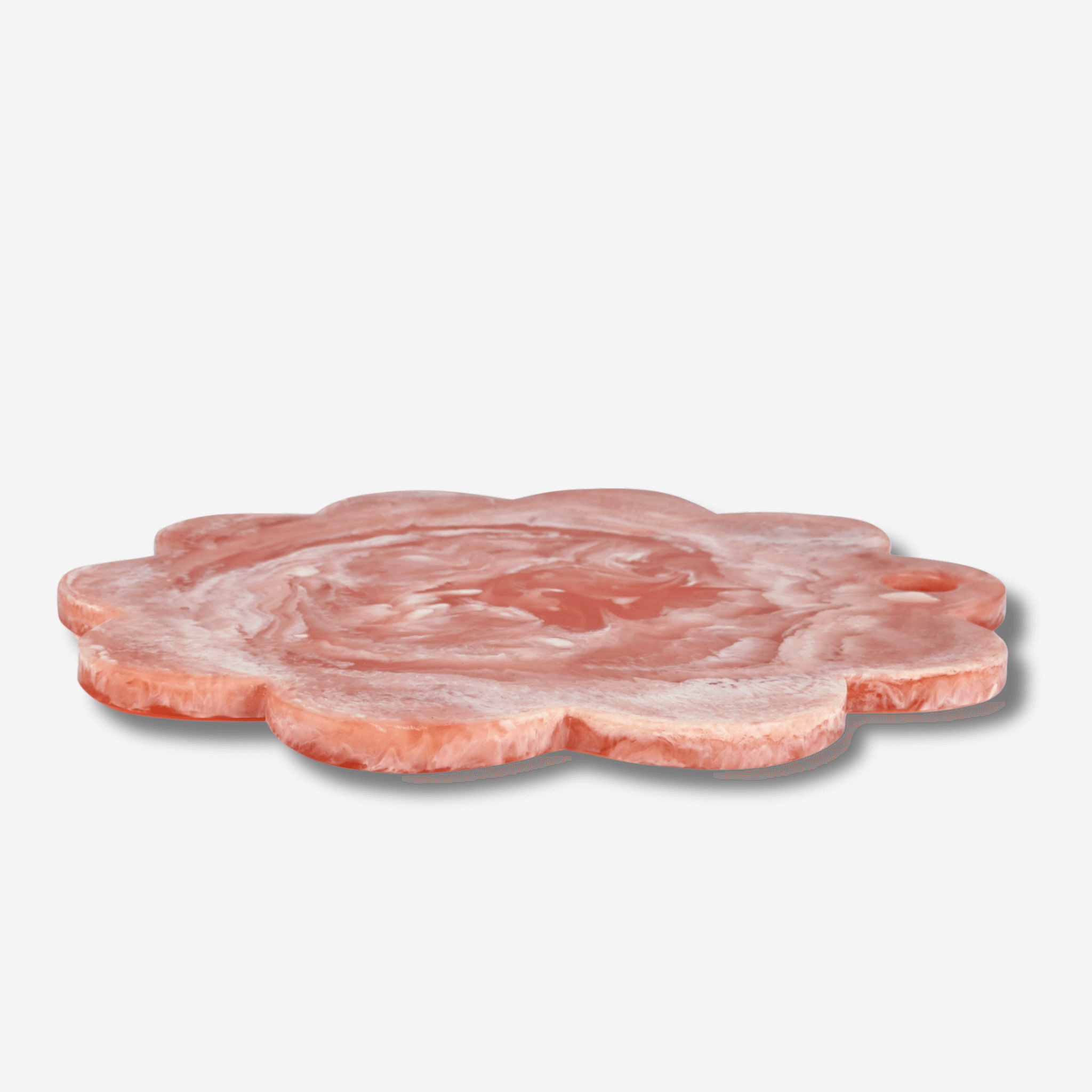 12" SCALLOP RESIN CHEESE CHARCUTERIE BOARD - PINK