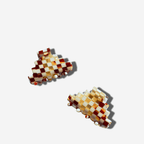 SMALL PYRAMID HAIR CLAW SET OF 2 - IVORY