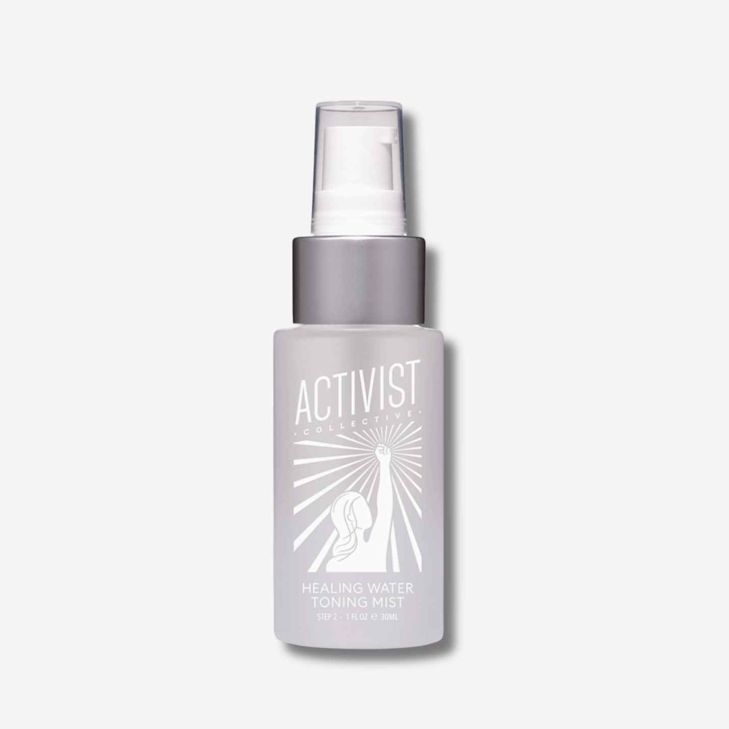 Healing Water Toning Mist in a sleek spray bottle, delivers 72-hour hydration and brightens skin with botanicals.