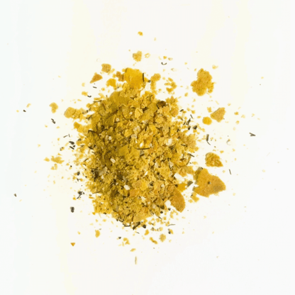 Savory blend of Nutty Popcorn Spice, featuring yellow and herb-infused nutritional yeast, for a cheesy, dairy-free flavor.
