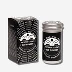 Artemis at Dawn Bod Powder by Fat and the Moon in a chic black and white container with herbal benefits.