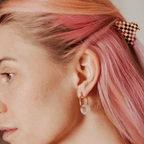 SMALL PYRAMID HAIR CLAW SET OF 2 - RED