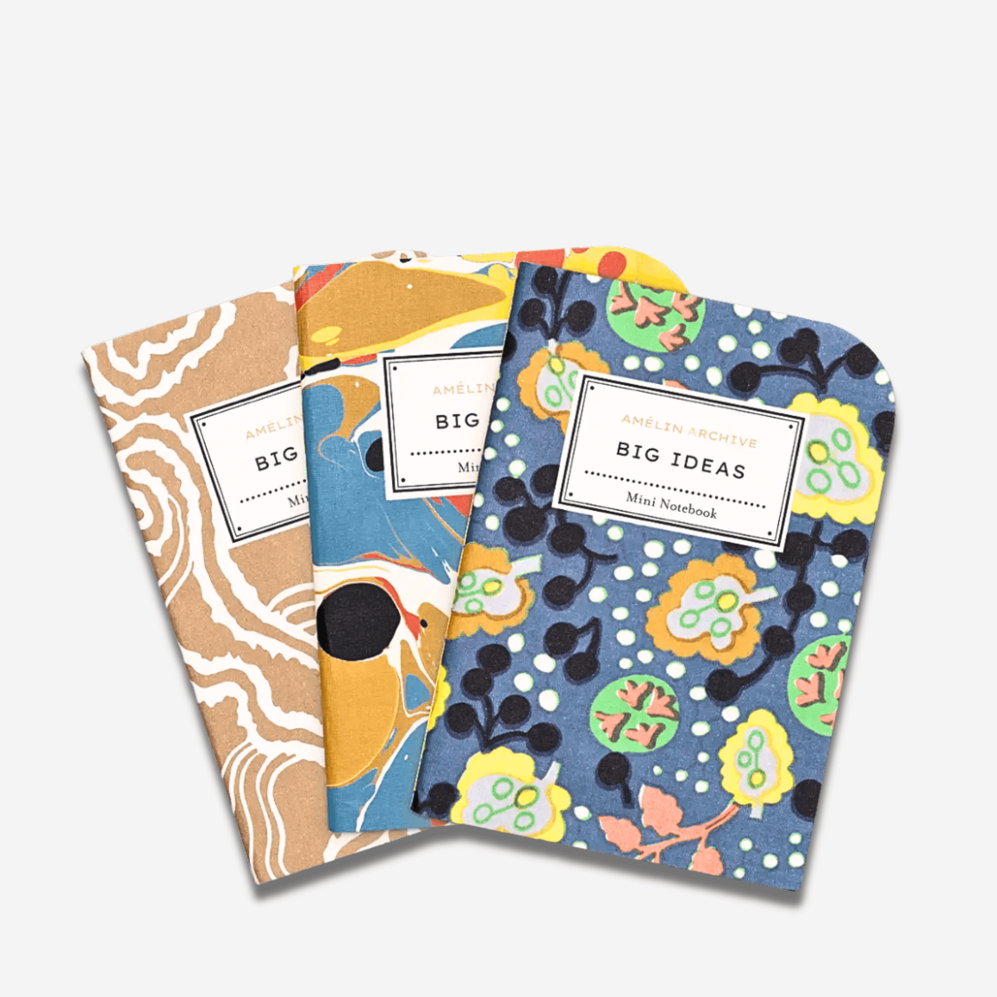 BIG IDEAS NOTEBOOK, SET OF 3 - ABSTRACTE/ARP/CHIMIE DES FLEURS