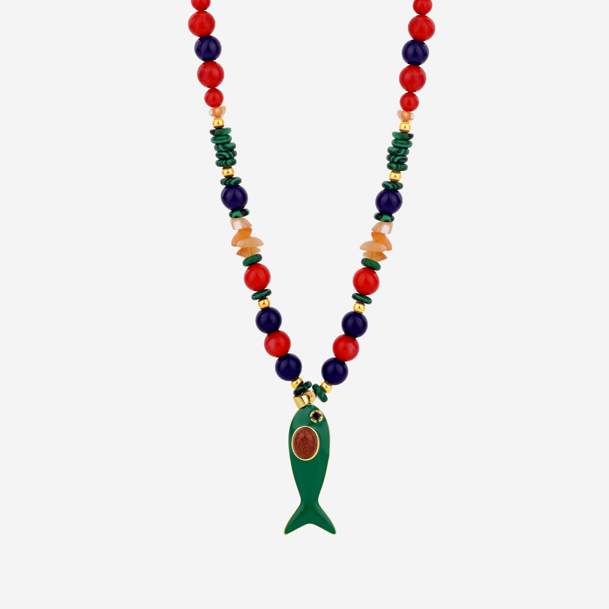 Coastal Dreams Fish Beaded Necklace