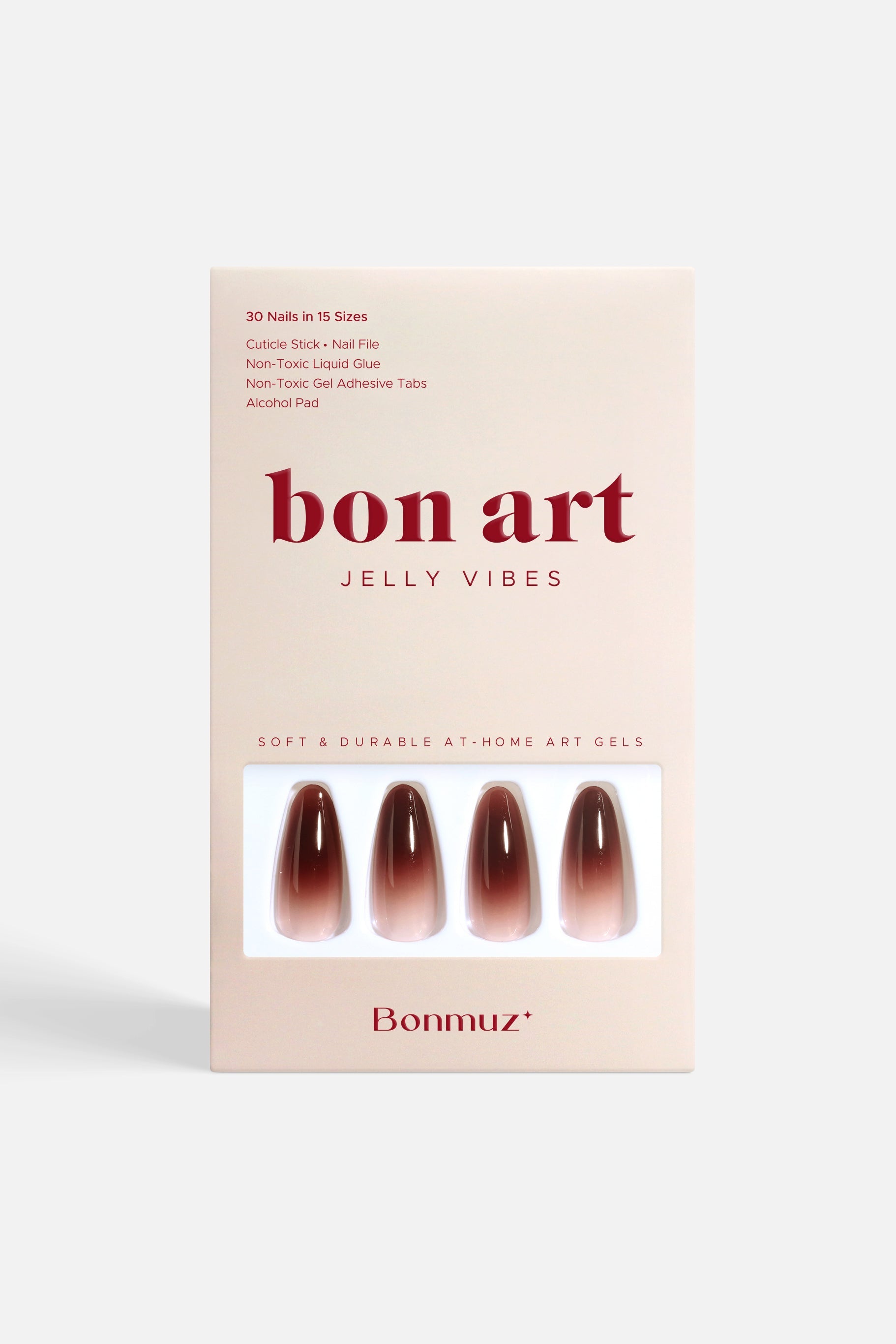 Berry Cocoa Drip Soft & Durable Press-On Nails